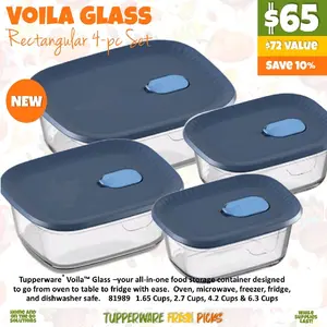 Voila Glass Tupperware Set
