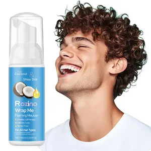 Rozino Coconut Oil & Shea Butter Curl Styling Foaming Mousse, Triple Action Soft Curls, Define & Smooth Frizz, Deep Nourishment, Moisturizing