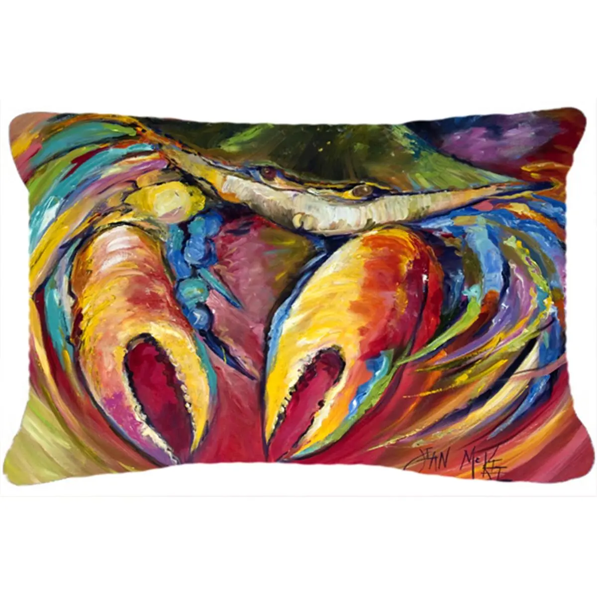 212 MAIN Blue Crab Motif Decorative Indoor/Outdoor Cushion Pillows - Durable Cushions with Artistic Look, Heavyweight Weave, Fade Resistance