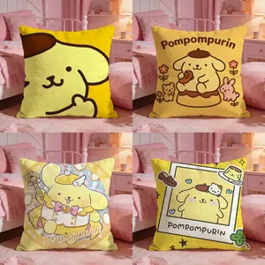 Pompompurin classic anime Cushion Cover Ultra-Soft Reversible Plush Pillow Cover | Double-sided fluffy comfort for car, sofa, bedroom | Skin-friendly fabric | Easy clean & maintain | Stylish home decor | Perfect gift for family & friends