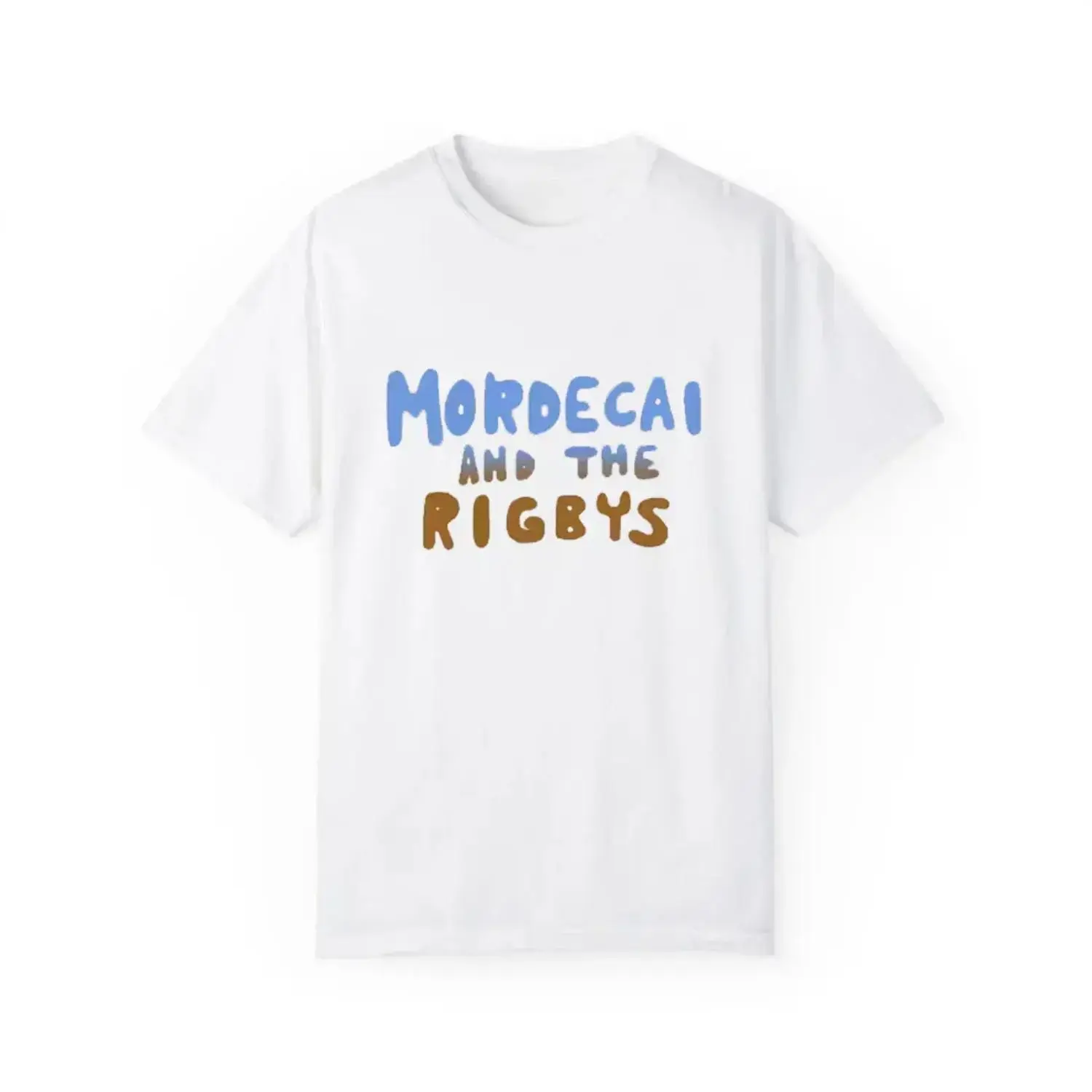 Mens Mordecai and the Rigbys Ringer Tee, Short-Sleeve Casual Menswear Streetwear Top