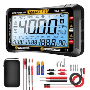 Digital Multimeter Tester,4000 Counts Voltage Tester,Auto-Ranging TRMS Volt Meter,Large LCD Ohm Meter Measures AC/DC Current,NCV,Voltage,Resistance, Diode,Continuity,Capacitance,Temperature