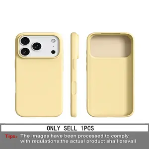 1 piece BASE MORE COVER ultra-thin, Shockproof liquid silicone iPhone case, Protector, Casing for Apple mobile phones, soft touch feel, matte soft shell case, skin-like texture, suitable for Apple iPhone 17 Pro Max/16/15/14/13 Pro Max