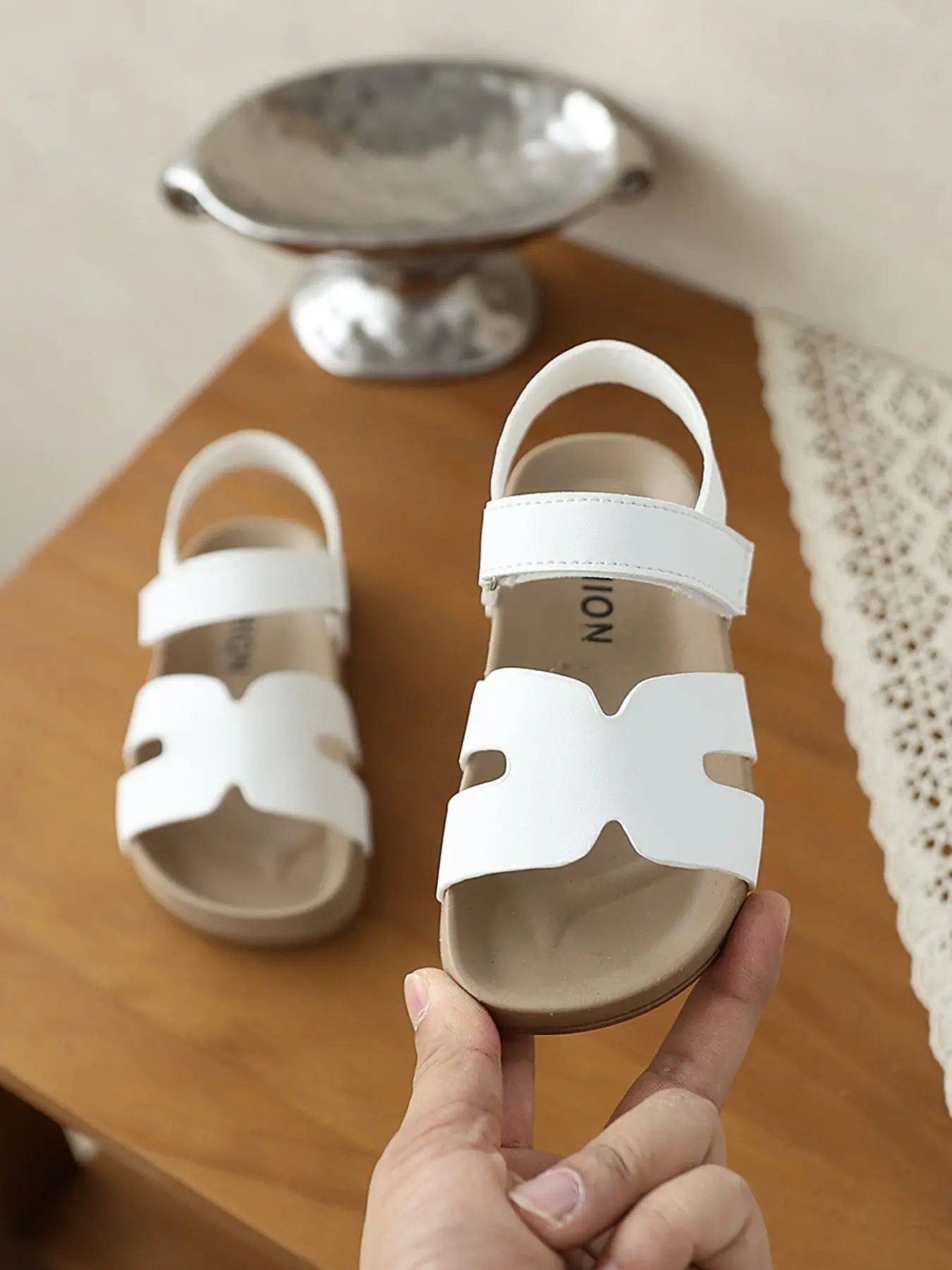 Fashionable Flower Decorated Sandals, Pu Sandals, Summer Style Sandals, Casual Comfortable Non-slip Sandals for Summer, Breathable Comfortable Shoes for Girls
