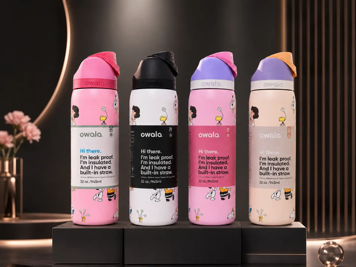 [New Shop - Limited-Time Steal] Owala32oz Leakproof Water Bottle with Built-In Straw – Perfect for School & Travel– Cold 24H, Hot 12H