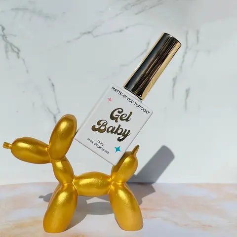 Twinkled T Matte at You Gel Top Coat - Long-Wearing Gel Topcoat with Soft Texture, Requires LED/UV Cure, 2-Hydroxyethyl Methacrylate (HEMA) Formula, Free of Diphenylphosphineoxide, May Contain [+/-]: CI 45380, for DIY Home Nail Manicures
