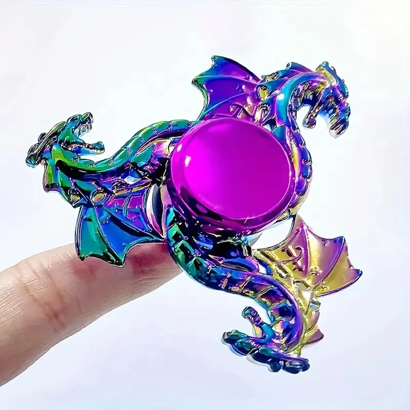 1pc  Fidget Toys- Colorful Sky Dragon Metal Anodized Fidget Spinner, Quiet Focus Gadget, Stress Relief Fidgeting, Stress Relieving Item, Fidget For Anxiety, Playroom Decor, Party Favor, Stress Relief Tools