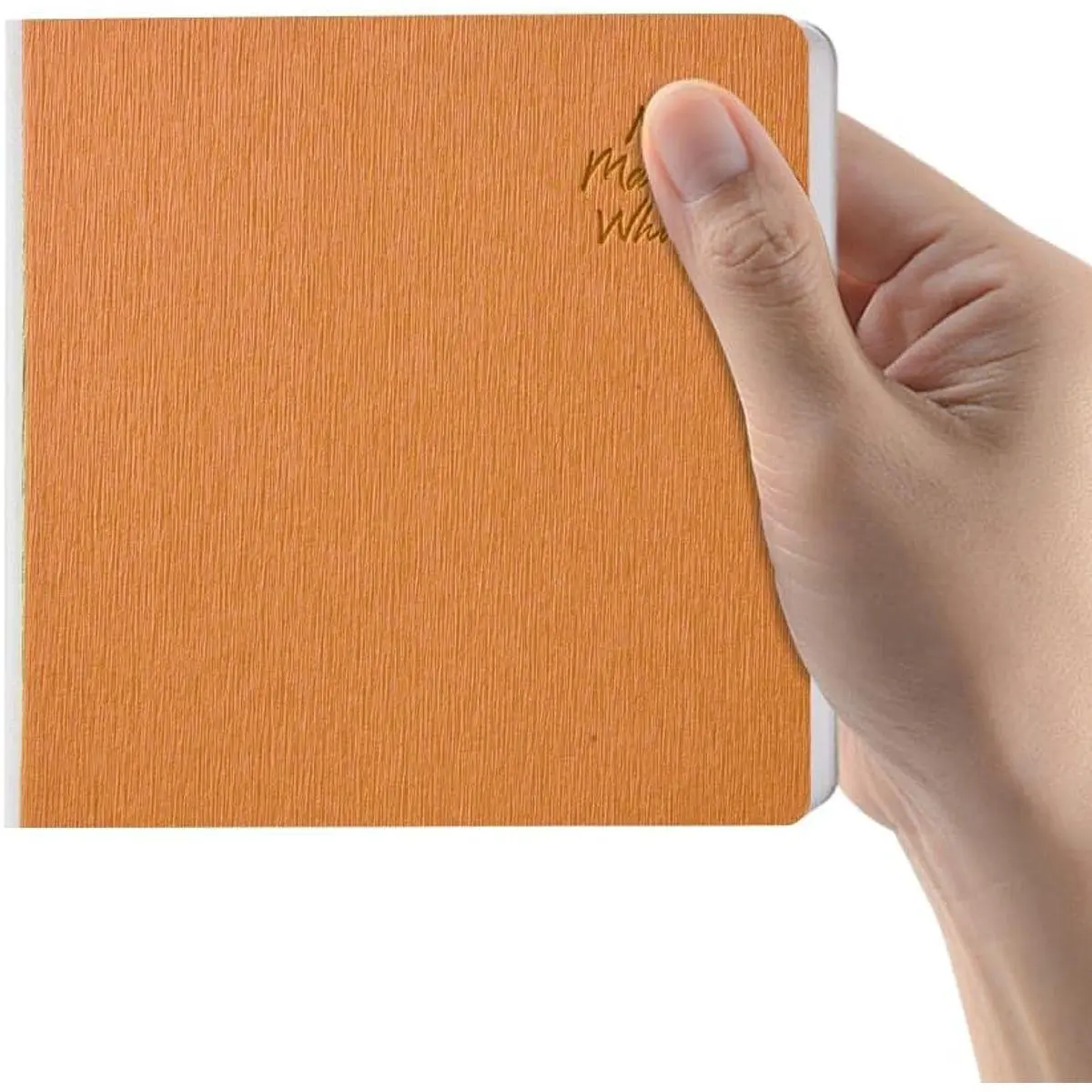 Orange Hardcover Sketchbook Square Hardbound Sketch Journal 4.7 x 4.7 Inch 42 Sheets Art Book 250GSM Ultra Smooth Paper Ideal for Pencils,Water Color Pen,Marker Pen