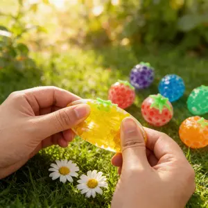 Simulated Fruit Beads, Stretchy Fruit Stress Relieving Toys for Kids, Decompression Squeeze, Suitable for Classroom Prizes, Birthday Gifts, Halloween, Christmas Activities, Party Supplies, Stress Relief Fidgeting
