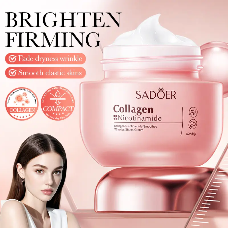Glow Boosting Face Cream, Hydrating Brightening Moisturizer with Niacinamide & Collagen, Daily Radiance Skin Care Cream for Dry Dull Skin