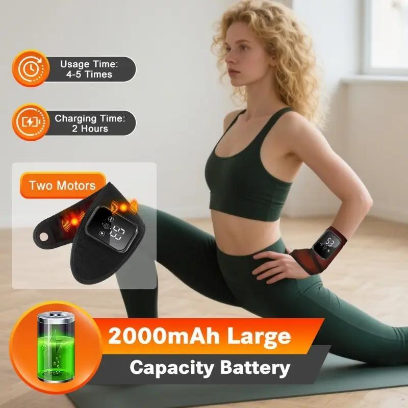 Cordless Vibrating Hand Massager with Heat,  USB Rechargeable Massagers,  Heat Therapy Heated Wrist Massager Wrap for Arthritis, Universal Fit for Left & Right Wrist, Summer Vibe,gift