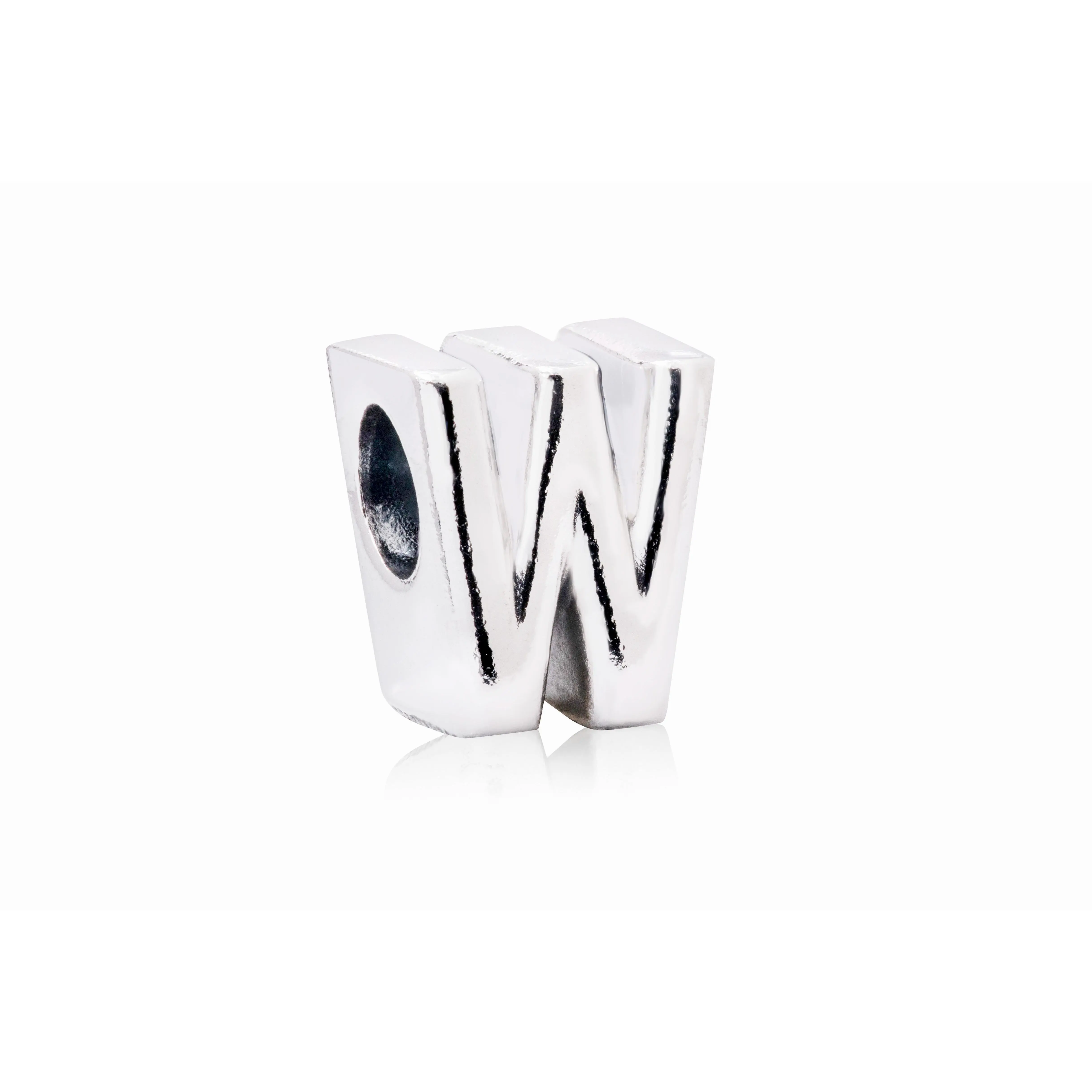 PANDORA Letter W Charm - 797477, Charm Bracelet, Initials, 925 Charms & Pendants