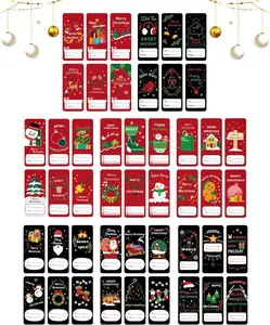 144 count Christmas Name Tags Stickers, Christmas Stickers Label for Cards and Bags Decor,  Tags for Holiday Presents48 Designs 3 Each