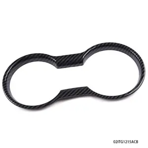 Fit For Ford Mustang 2015+ Interior Trim Molding Cup Holder Cover Black ABS