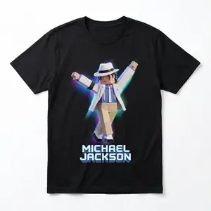 Michael Jackson Pixel Art Tee King Of Pop Music Icon T-shirt & Sweatshirt Unisex Crewneck Made In 100% Cotton, Design & Printed In The USA