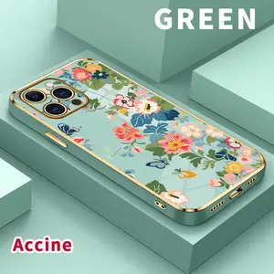 Electroplated TPU Phone Case for iPhone  17 15 Pro Max 16 14 Plus 13 12 11 Floral Butterfly Dream Pattern Classic Straight Design Scratch Resistant Softcase