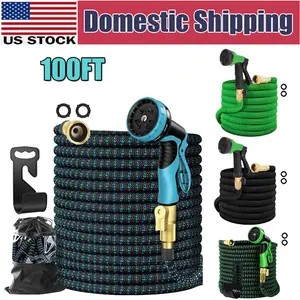 50FT 75FT 100FT HEAVY DUTY 4X Stronger Deluxe Expandable Flexible Garden Water Hose