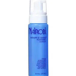 Nairobi Wrapp-it Shine Foaming Lotion - Heat Protection, Fast Drying, Body-Adding Shine, Unscented, 8 Fluid Ounces, Non-Flaking, Gluten-Free