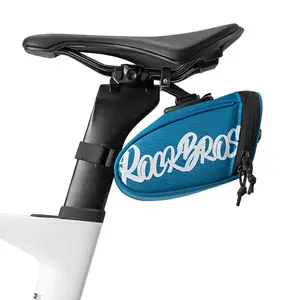 ROCKBROS FlashRide Sketch Bike Seat Bag Durable Black Saddle Pouch for Easy Storage with Secure Fit and Zipper Closure