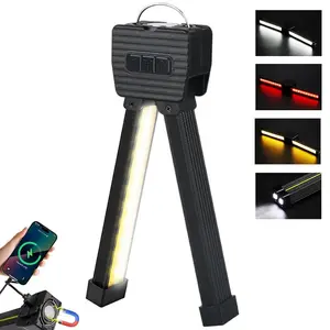1PC Rechargeable LED Work Lights, Portable Gym Lamp for Posing, 21 Modes Flashlight with Magnetic , 180° Rotate Foldable with Hang Hook Camping Lamp for Camping, Car Repair, Workshop, Emergency