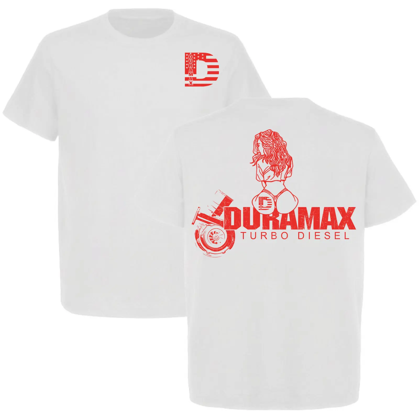 LIMITED EDITION Duramax Turbo Diesel Pin-Up Style T-shirt, Diesel Power Shirt, Perfect For Diesel Truck EnthusiastClothing, Streetwear, CasualWear