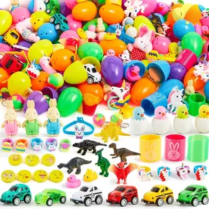 50 Preassembled Easter Eggs Treasure Hunt Game, Party Favors for Boys Girls, Educational Toys, Classroom Prizes, Outdoor Games, Dino Egg, Random Surprise Set, Duck
