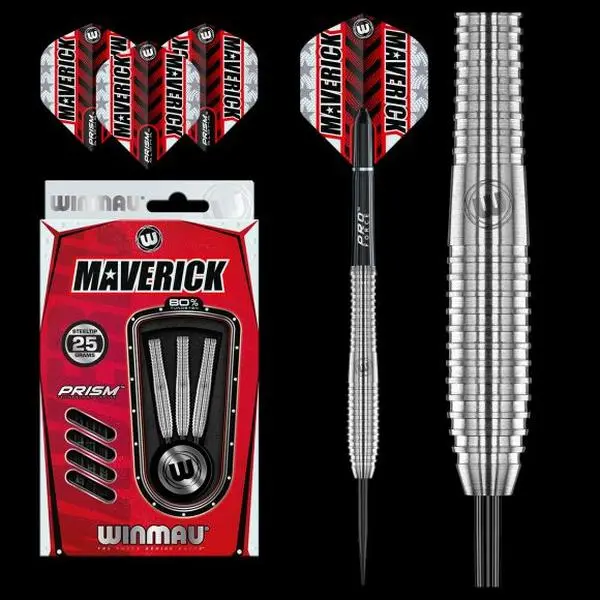 Winmau Maverick 25 gram 80% Tungsten Alloy Steel Tip Darts