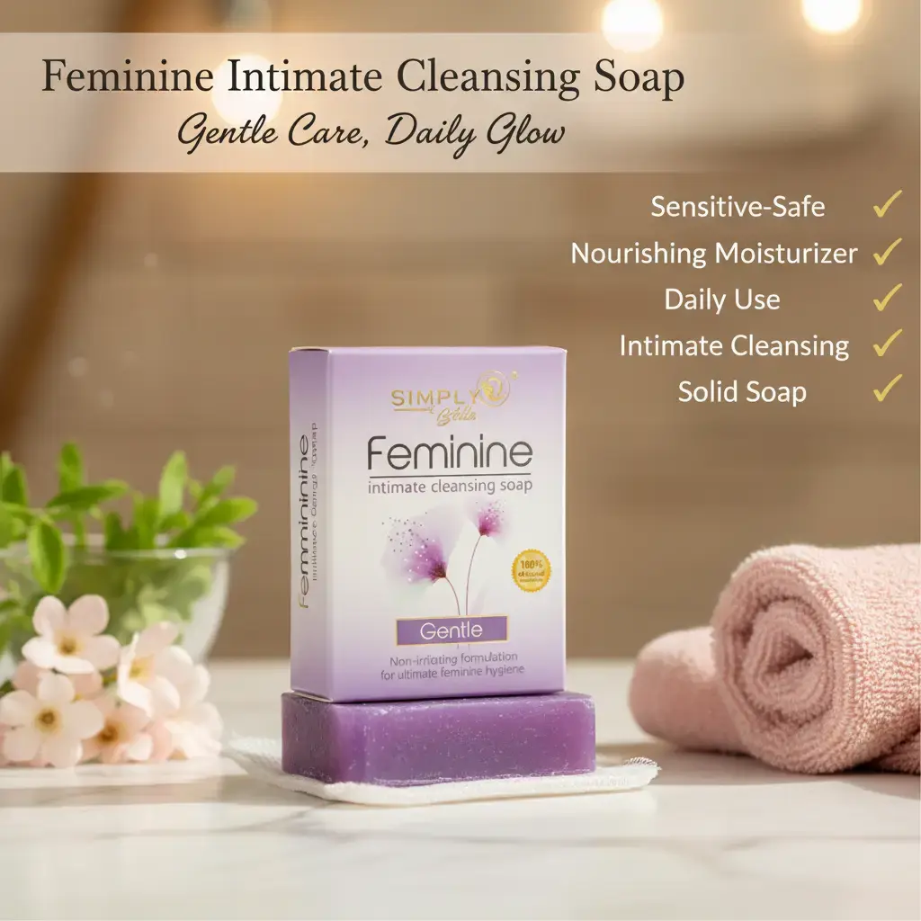 simply bella Feminine Intimate Cleansing Solid Soap, Gentle Herbal Treatment Wash, Hydrating Moisturizer for All Skin Types, 100g, Yoni Wash, Nourishing Gentle, Sensitive, Antibacterial, Non-Toxic Intimate Washes & Wipes