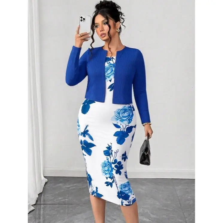 Blue with white flowers body suit - TikTok Shop Blue with white flowers body suit - TikTok Shop