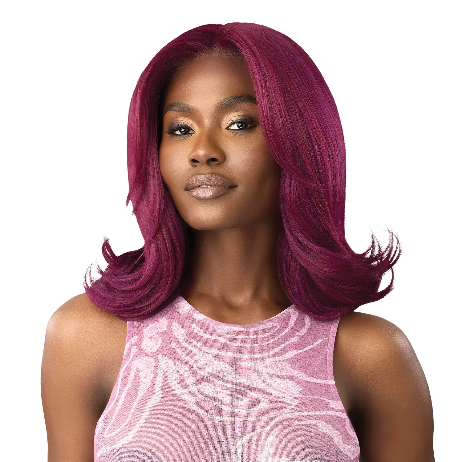 Outre 13-Inch Synthetic Lace Front Wig, 13X4 HD Lace Frontal, Glueless Fully Hand-Tied Perfect Hairline Swoop Series Swoop14, Baby Hair Glueless Frontal Wigs, Synthetic Lace Wigs