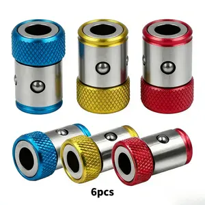 6pcs Anti-Slip Design Magnetic Ring Bit Magnetic Not Easy To Fall Off Magnetic Screwdriver Bit Non-Slip Grip High Performancezz