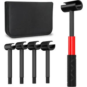 4-in-1 Door Hinge Adjustment Tool, Hinge Gap Adjusting Wrench, Door Repair Kit for Residential and Commercial, Heavy Hinges Wrench Bender Set with Rubber Grip, Cabinet Alignment Fits 14mm-25mm Hings