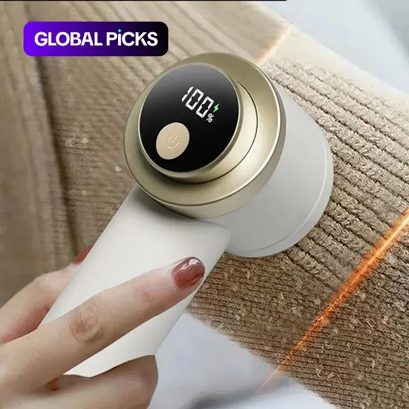Electric Lint Remover with Brush, Portable Rechargeable 3-Speed Household Fabric Shaver for Fast Lint Removal on Sweaters, Socks, Coats & Bedding #GLOBAL PICKS