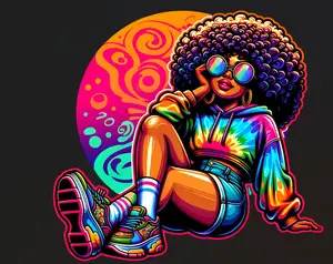 Street Style Ready-to-Press DTF Heat Transfer - Direct-to-Film for Cotton & Polyester Fabric, Ideal for Crafts & Apparel Design, Requires Firm 300-320°F Press Settings for Best Results