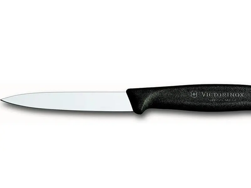 Victorinox 3.25 Inch Paring Knife with Straight Edge, Spear Point, Black Victorinox 3.25 Inch Paring Knife with Straight Edge, Spear Point, Black