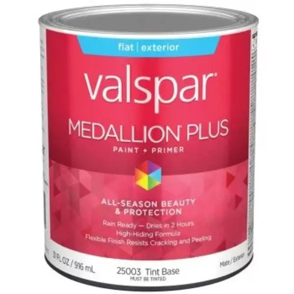 Valspar 028.0025003.005 1 qt. Medallion Plus Acrylic Latex House Trim Paint + Primer, High-Hiding, Mildew Resistant, Rain Ready Fast