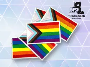 Progress Pride Rectangular Sew-On Patch