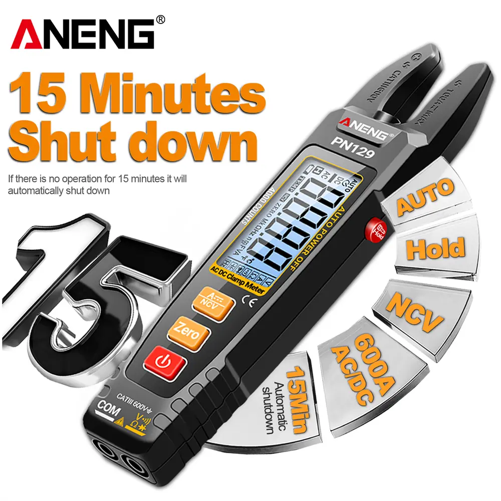 ANENG PN129 Digital Circuit Tester Full Kit Set - Automotive Wire Testing Tool for Electricians, AC/DC Current, Resistance, Capacitance Measurement, Voltage Check with Data Hold, 1*Instruction Manual