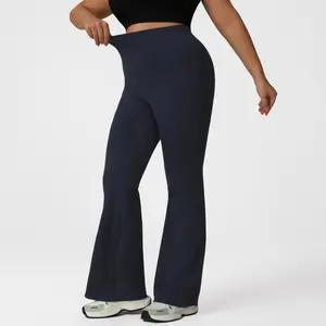 Plus Size Flare Yoga Pants Sculpt High Waisted Tummy Control  Shaping Yoga Bootcut Leggings #TikTokShopBlackFriday #TikTokShopCyber Monday