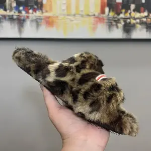 2025 Men Women Slippers Winter Fur Fluffy Furry Warm Letters Sandals Comfortable Fuzzy Girl Flip Flop Walking Shoes Footwear Bamboo Fiber Flipflop Boy