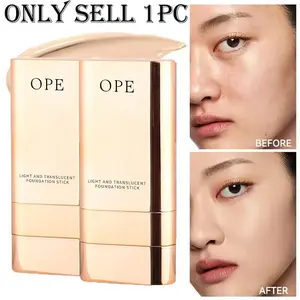 Foundation Stick for Glowy Base, Dual-ended Light Translucent Foundation, Flawless Coverage Foundation, Easy to Use Waterproof Foundation for Beginner Friendly