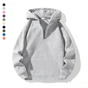 Men’s Quarter-Zip Hoodie Sweatshirt Casual Loose-Fit Pullover Comfortable and Stylish Sportswear for Fall and Spring Trendy Streetwear for Everyday Wear fuck shirt men versatile everyday cozy comfort natural hoodies durable outfit