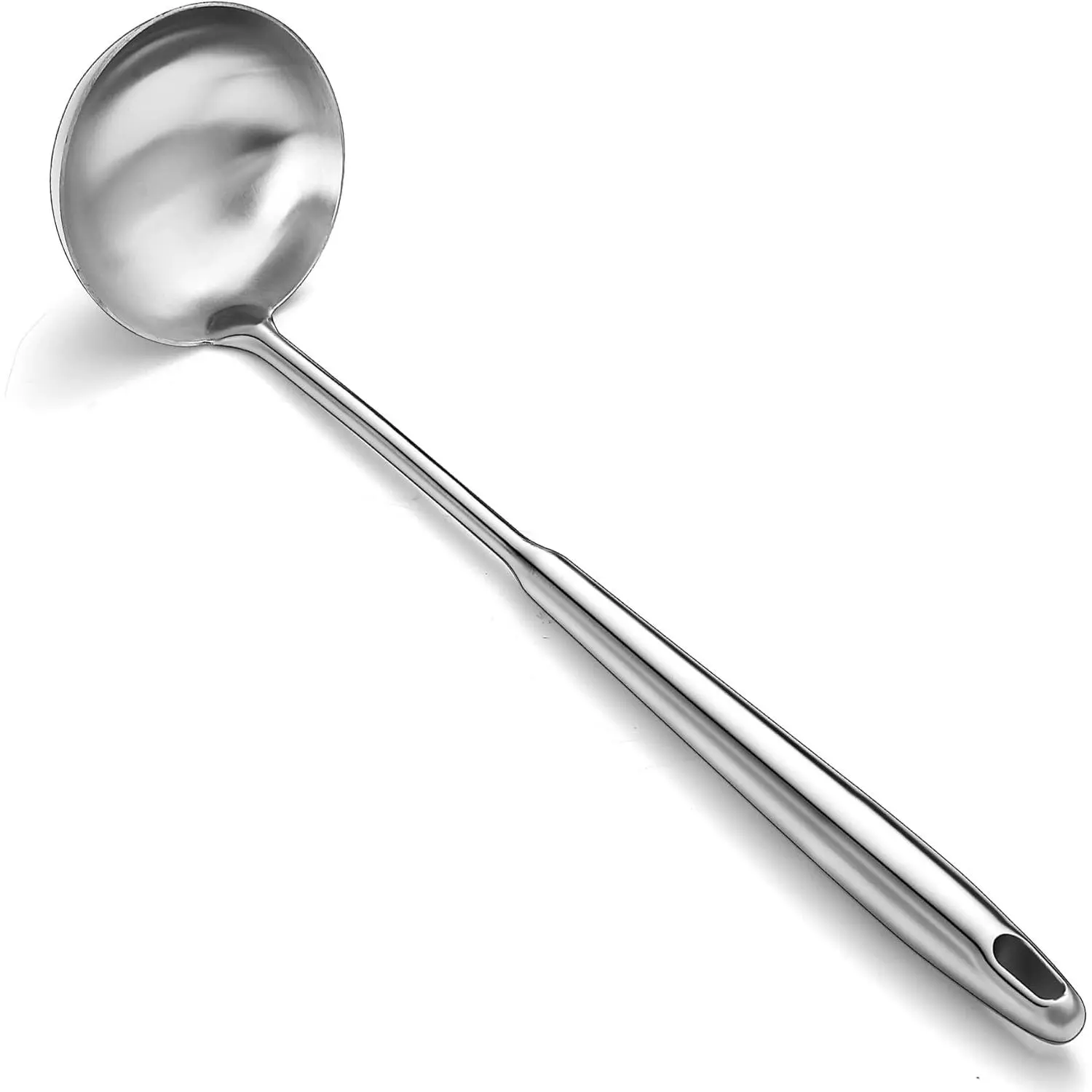 Stainless Steel Soup Spoon - Kitchen Utensil with Extra Deep Large Capacity, Long Hollow Handle, Dishwasher Safe, Easy to Clean - Ideal for Soup, Stews, Utensils
