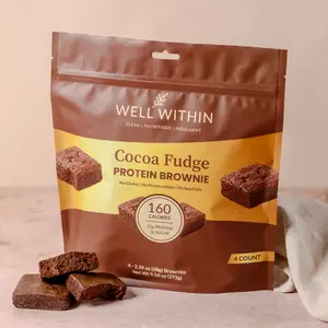 Well Within Cocoa Fudge Protein Brownie - Clean Ingredients, 15g Protein, 2g Sugar 160 Calories