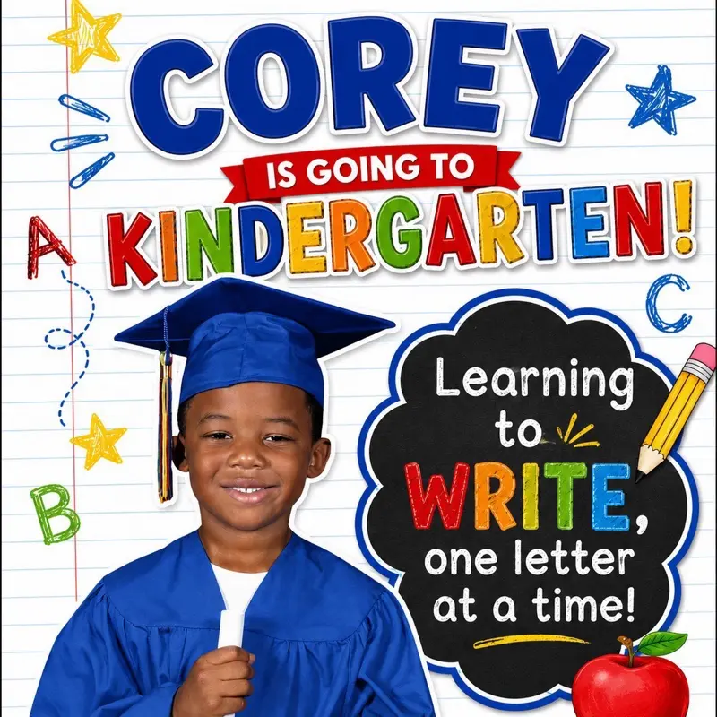 Personalized Learn to Write & Draw Keepsake Notebook
