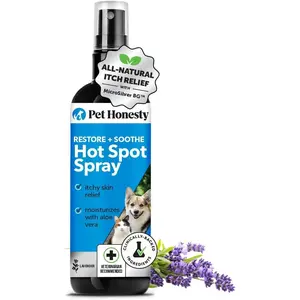 Restore + Soothe Hot Spot Spray for Dogs & Cats – Gentle Dog Skin Spray with Aloe Vera & MicroSilver BG – Soothes Itching, Hot Spots & Irritation – Dog Itch & Hot Spot Remedy for Sensitive Skin – 4oz