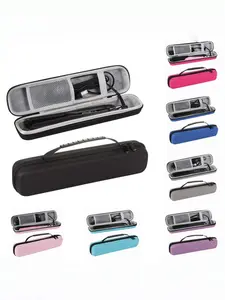 Eva Curling Iron Storage Box Hard Shell Mesh Pocket Hair Styling Tool Organizer Bag, Durable Eva Material, Ideal for Salon Use