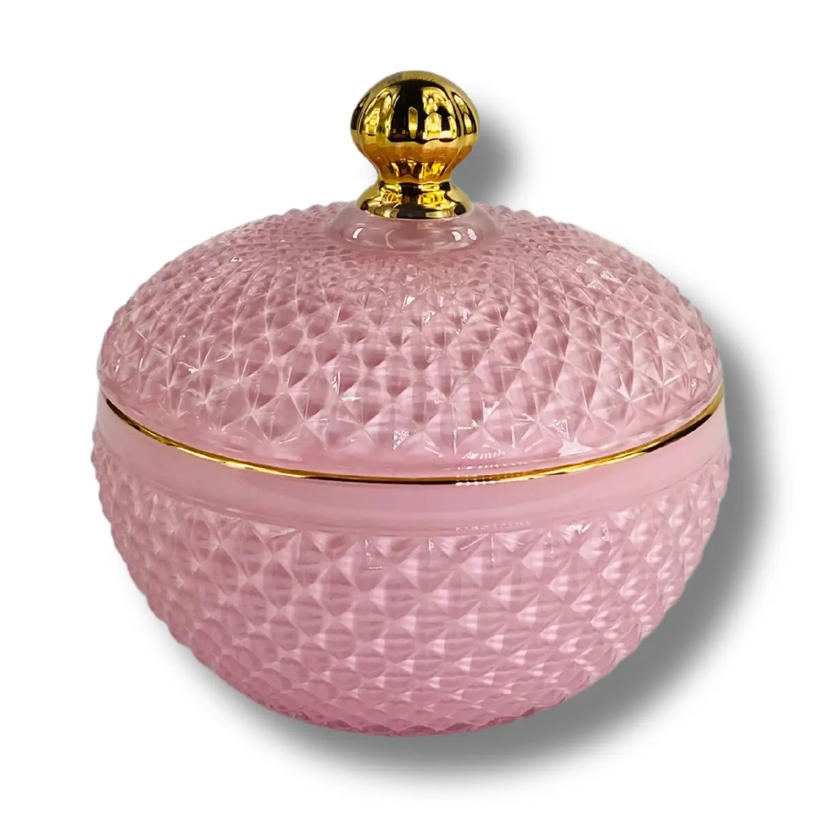 10 Oz Large Vanity Pink/gold Candle Vessel 10 Oz Large Vanity Pink/gold Candle Vessel