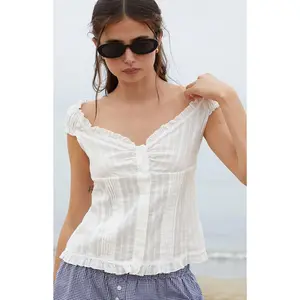 John Galt Women's White Elena Top