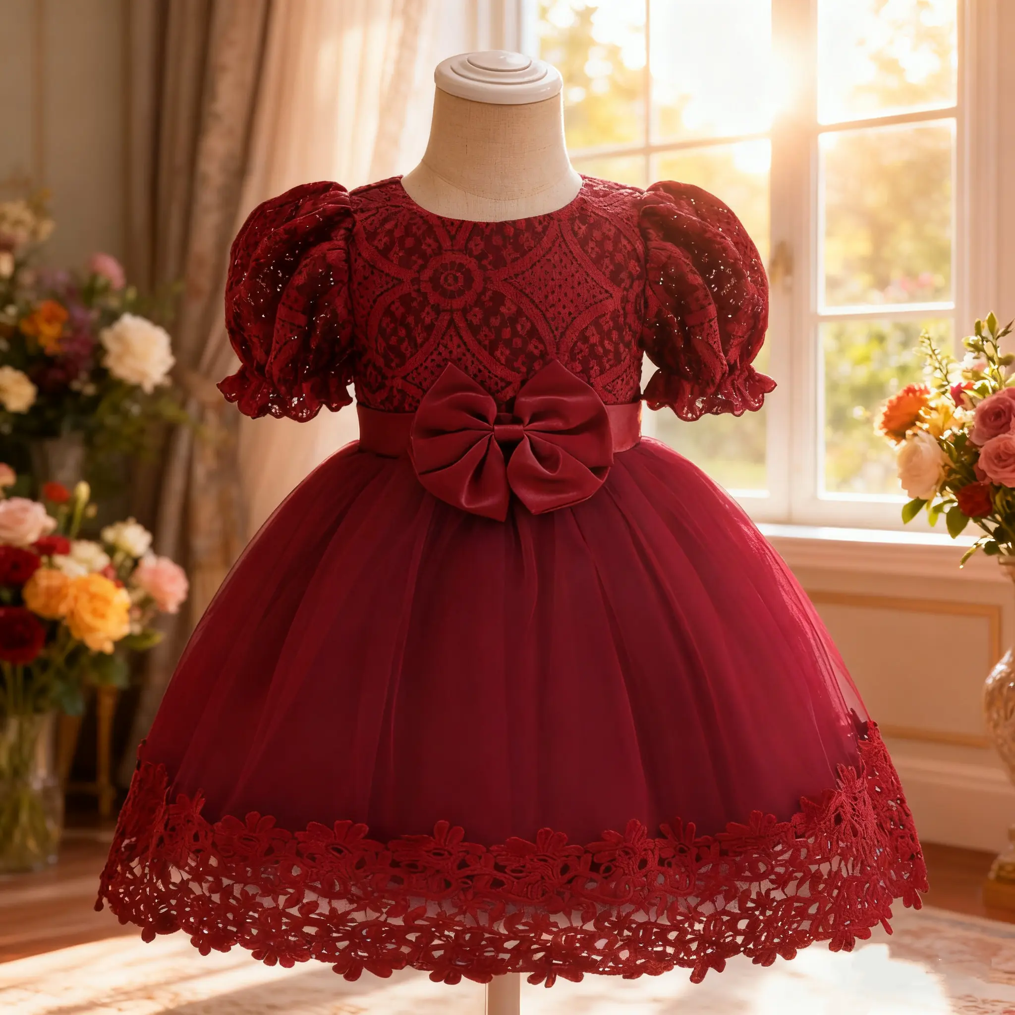 0-2 Years Old Girls' Sequin Mesh Princess Dress, Korean-Style Summer Birthday Wedding Party Dress (2168 Style), Birthday Dress